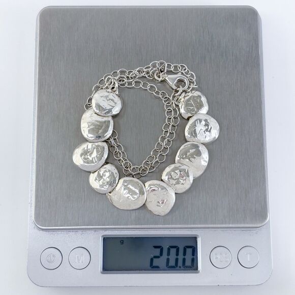 Silpada "Still Shining" Sterling Silver Hammered Circle Disc Necklace 18" N1984 - Picture 4 of 4